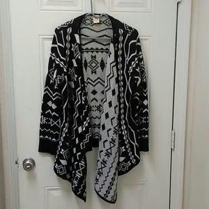 Black and white cardigan sweater
